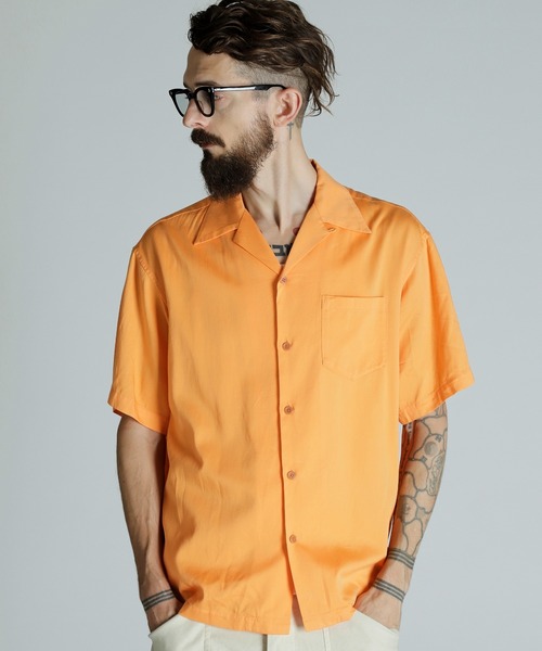 セール】Schott/ショット/CR PLAIN SHIRT/コットン レーヨン プレーン