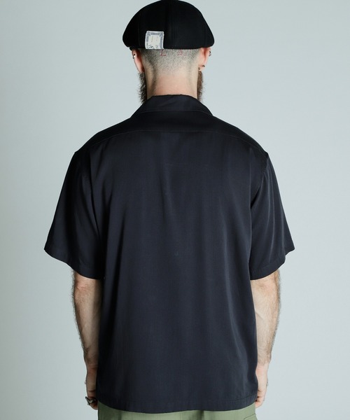 schott(ショット)の「Schott/ショット/CR PLAIN SHIRT/コットン レーヨン プレーンシャツ(シャツ/ブラウス・メンズ・ブラック/サックスブルー/オレンジ/クリーム・2XL/XL/L/M)」の8枚目の写真