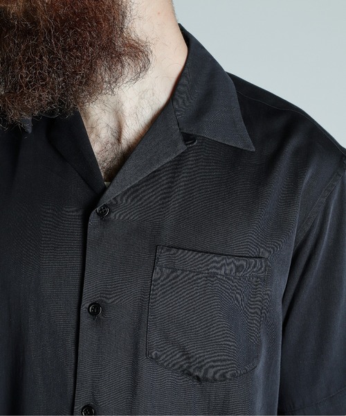 schott(ショット)の「Schott/ショット/CR PLAIN SHIRT/コットン レーヨン プレーンシャツ(シャツ/ブラウス・メンズ・ブラック/サックスブルー/オレンジ/クリーム・2XL/XL/L/M)」の9枚目の写真