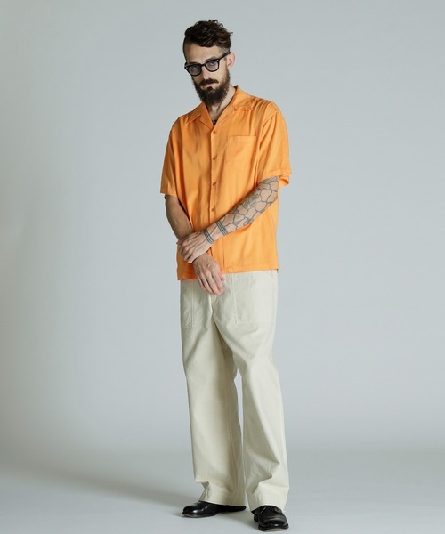 セール】Schott/ショット/CR PLAIN SHIRT/コットン レーヨン