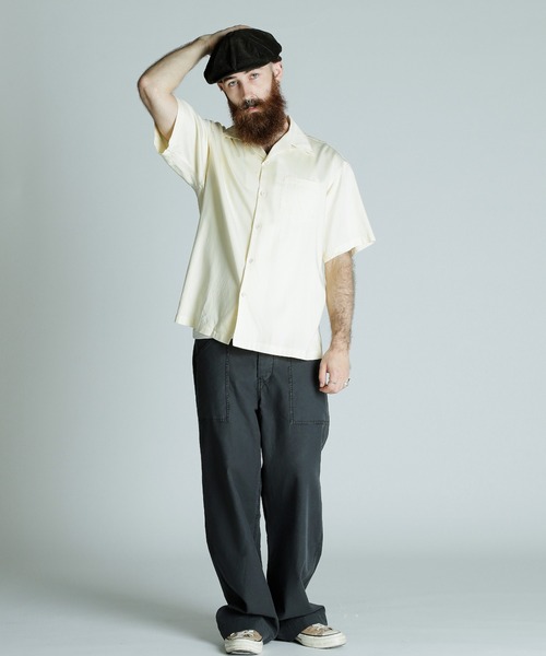 schott(ショット)の「Schott/ショット/CR PLAIN SHIRT/コットン レーヨン プレーンシャツ(シャツ/ブラウス・メンズ・ブラック/サックスブルー/オレンジ/クリーム・2XL/XL/L/M)」の13枚目の写真