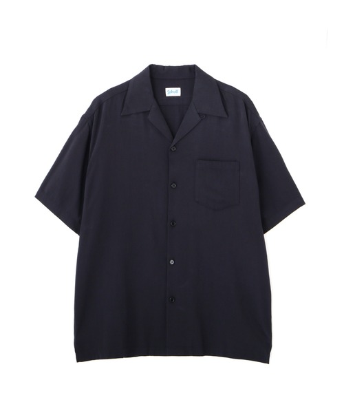 schott(ショット)の「Schott/ショット/CR PLAIN SHIRT/コットン レーヨン プレーンシャツ(シャツ/ブラウス・メンズ・ブラック/サックスブルー/オレンジ/クリーム・2XL/XL/L/M)」の16枚目の写真
