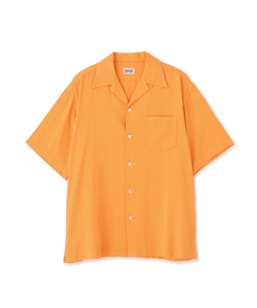 schott(ショット)の「Schott/ショット/CR PLAIN SHIRT/コットン レーヨン プレーンシャツ(シャツ/ブラウス・メンズ・ブラック/サックスブルー/オレンジ/クリーム・2XL/XL/L/M)」の22枚目の写真