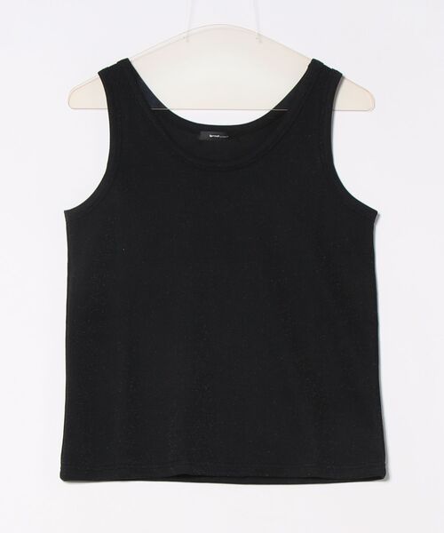 INTERPLANET（インタープラネット）の「ラメテレコタンク（タンクトップ・レディース・オフホワイト/グレイッシュブルー/ブラック・FREE）」の13枚目の写真