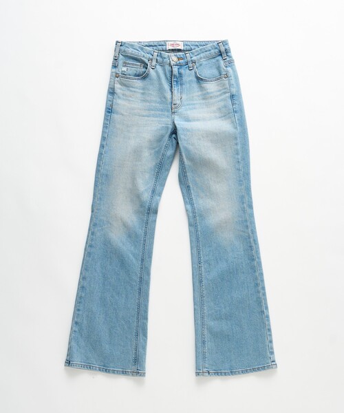 FREAK'S STORE（フリークスストア）の「SOMETHING × FREAK'S STORE/サムシング 別注 LISA FLARE/リサフレア/フレアデニム（デニムパンツ・レディース・ライトグレー/サックスブルー・SMALL/MEDIUM/X-SMALL）」の19枚目の写真