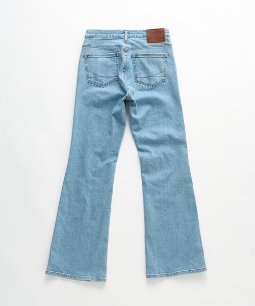 FREAK'S STORE（フリークスストア）の「SOMETHING × FREAK'S STORE/サムシング 別注 LISA FLARE/リサフレア/フレアデニム（デニムパンツ・レディース・ライトグレー/サックスブルー・SMALL/MEDIUM/X-SMALL）」の20枚目の写真