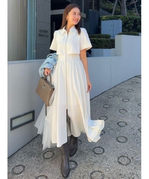 AKB48 千葉恵里さん着用】バストフレアワンピース 半袖 夏服