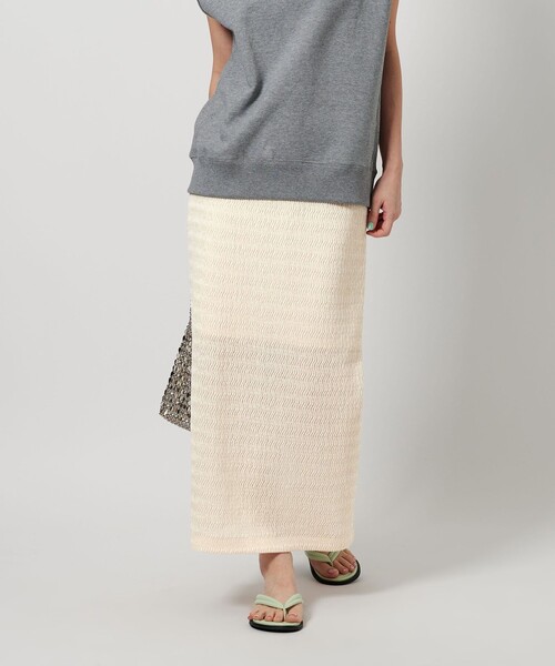 BEAUTY&YOUTH UNITED ARROWS（ビューティーアンドユースユナイテッドアローズ）の「ラッセル ウェーブ タイトスカート（スカート・レディース・ブラック/ダークブラウン/オフホワイト・S/M）」の2枚目の写真