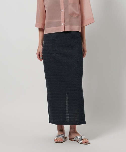 BEAUTY&YOUTH UNITED ARROWS（ビューティーアンドユースユナイテッドアローズ）の「ラッセル ウェーブ タイトスカート（スカート・レディース・ブラック/ダークブラウン/オフホワイト・S/M）」の3枚目の写真