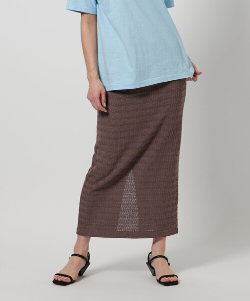 BEAUTY&YOUTH UNITED ARROWS（ビューティーアンドユースユナイテッドアローズ）の「ラッセル ウェーブ タイトスカート（スカート・レディース・ブラック/ダークブラウン/オフホワイト・S/M）」の5枚目の写真