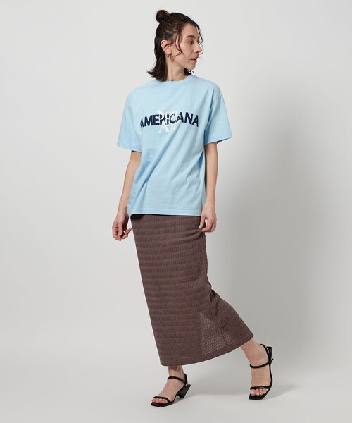 BEAUTY&YOUTH UNITED ARROWS（ビューティーアンドユースユナイテッドアローズ）の「ラッセル ウェーブ タイトスカート（スカート・レディース・ブラック/ダークブラウン/オフホワイト・S/M）」の6枚目の写真