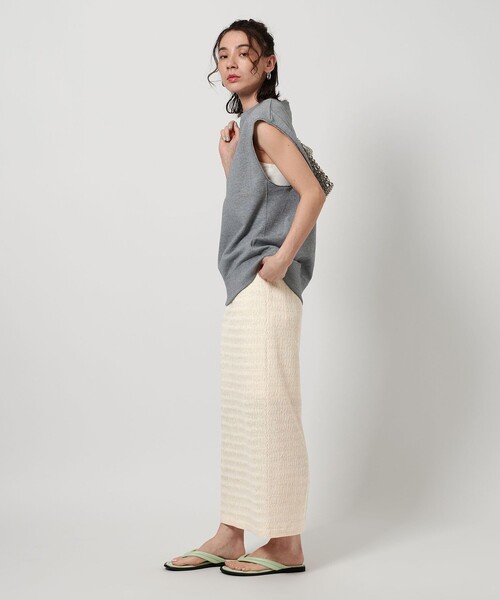 BEAUTY&YOUTH UNITED ARROWS（ビューティーアンドユースユナイテッドアローズ）の「ラッセル ウェーブ タイトスカート（スカート・レディース・ブラック/ダークブラウン/オフホワイト・S/M）」の12枚目の写真