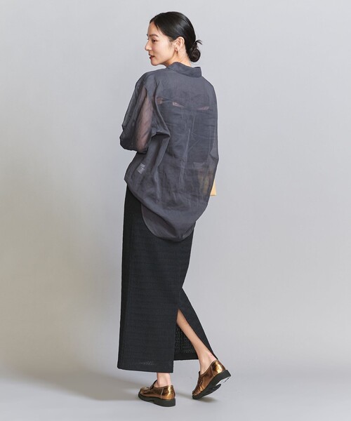 BEAUTY&YOUTH UNITED ARROWS（ビューティーアンドユースユナイテッドアローズ）の「ラッセル ウェーブ タイトスカート（スカート・レディース・ブラック/ダークブラウン/オフホワイト・S/M）」の16枚目の写真