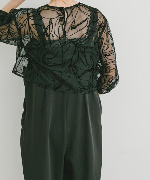 ITEMS URBANRESEARCH(アイテムズ アーバンリサーチ)の「チュールトップス×オールインワンセット(サロペット/オーバーオール・レディース・ベージュ/ブラック・FREE)」の8枚目の写真