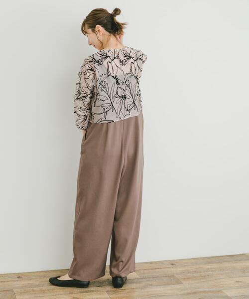 ITEMS URBANRESEARCH(アイテムズ アーバンリサーチ)の「チュールトップス×オールインワンセット(サロペット/オーバーオール・レディース・ベージュ/ブラック・FREE)」の14枚目の写真