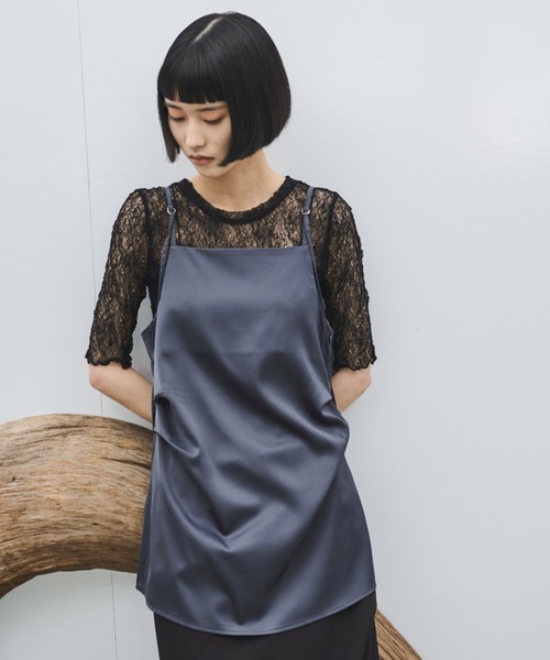 AIC.(エーアイシー)の「ロングストラップサテンタックキャミソール(キャミソール・レディース・アイボリー/ダークグレー/イエロー・FREE)」の19枚目の写真