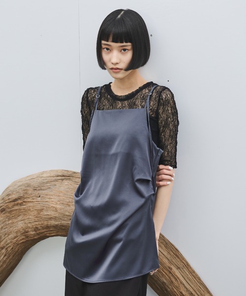 AIC.(エーアイシー)の「ロングストラップサテンタックキャミソール(キャミソール・レディース・アイボリー/ダークグレー/イエロー・FREE)」の20枚目の写真