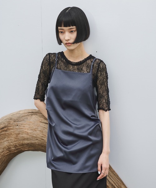 AIC.(エーアイシー)の「ロングストラップサテンタックキャミソール(キャミソール・レディース・アイボリー/ダークグレー/イエロー・FREE)」の21枚目の写真