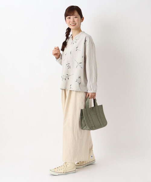 one'sterrace（ワンズテラス）の「SE スクエアプチトート（トートバッグ・レディース・アイボリー系8/カーキ系5/ネイビー系5・99）」の19枚目の写真