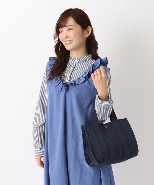 one'sterrace（ワンズテラス）の「SE スクエアプチトート（トートバッグ・レディース・アイボリー系8/カーキ系5/ネイビー系5・99）」の20枚目の写真