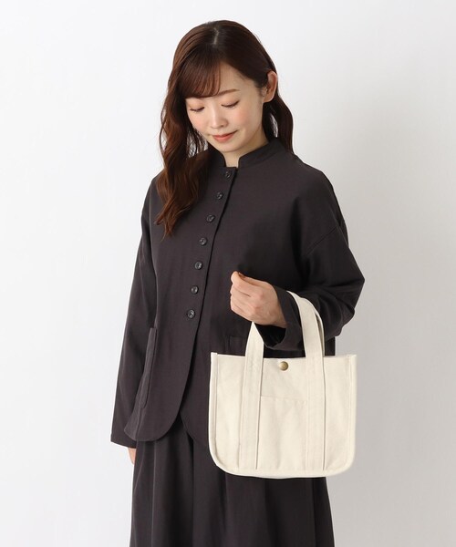 one'sterrace（ワンズテラス）の「SE スクエアプチトート（トートバッグ・レディース・アイボリー系8/カーキ系5/ネイビー系5・99）」の22枚目の写真