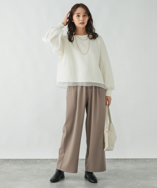 GLOBAL WORK（グローバルワーク）の「リラックススマートギャザーパンツ/253475（その他パンツ・レディース・ライトブラウン/チャコール/ライトグレー・SMALL/MEDIUM/LARGE）」の12枚目の写真