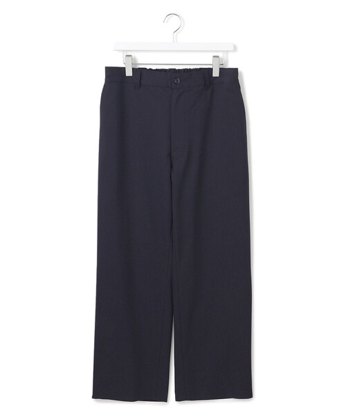 J.PRESS YORK STREET（ジェイプレスヨークストリート）の「【UNISEX】ウールライク イージーパンツ（スラックス・メンズ・ネイビー系/ライトグレー系・LARGE/MEDIUM/SMALL）」の2枚目の写真