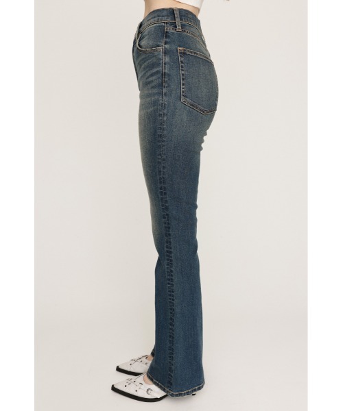 SLY ハイウエスト フレアパンツ ブルー 24inch SLY（スライ）の「Lycra HW FLARE PT-C/ハイウエストフレア