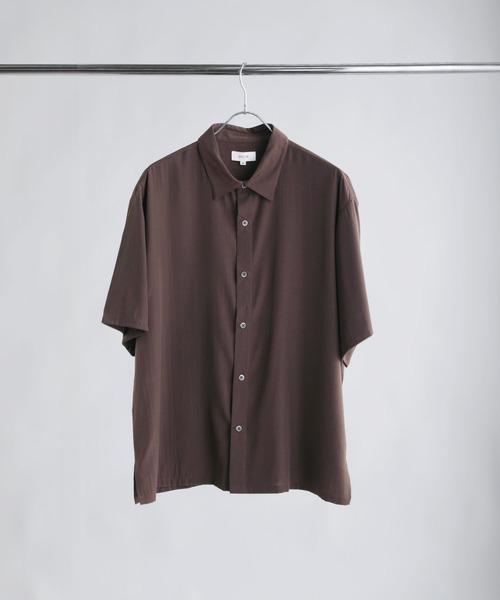 美品 BOTTEGA VENETA シルク混紡 ドレープシャツ 40 ブラウン 美品 BOTTEGA VENETA シルク混紡 ドレープシャツ 40 ブラウン
