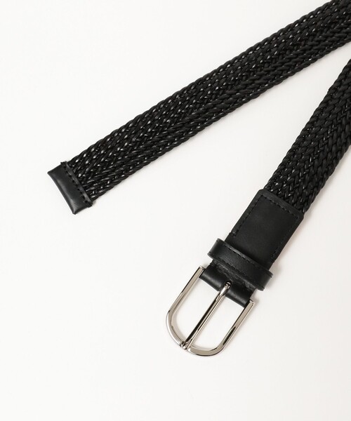 L'arcobaleno（ラルコバレーノ）の「【別注】L'arcobaleno / レザー メッシュベルト（ベルト・メンズ・ブラウン/その他/ブラック・90cm/95cm/85cm/80ｃｍ）」の5枚目の写真