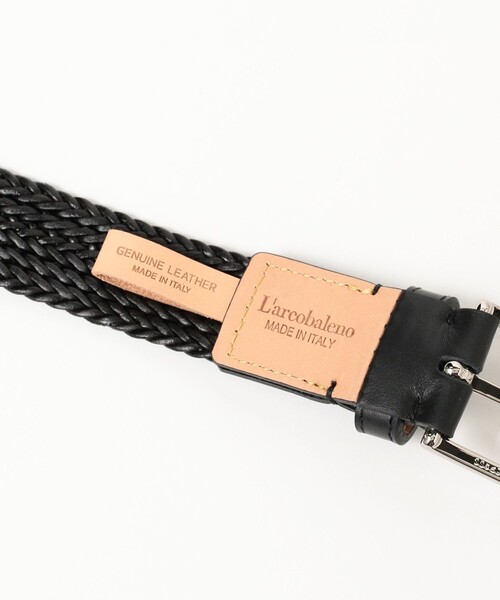 L'arcobaleno（ラルコバレーノ）の「【別注】L'arcobaleno / レザー メッシュベルト（ベルト・メンズ・ブラウン/その他/ブラック・90cm/95cm/85cm/80ｃｍ）」の6枚目の写真
