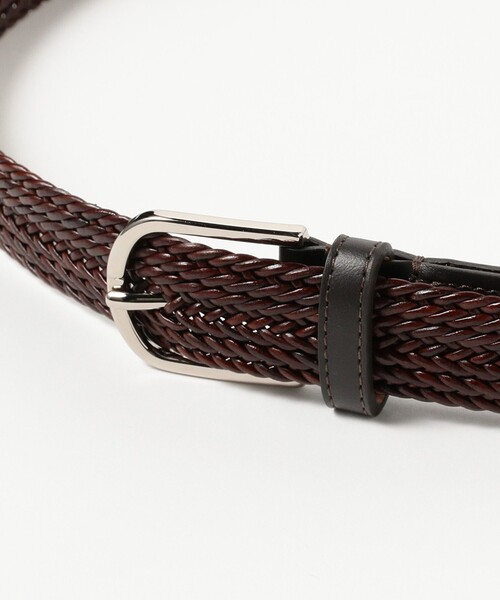 L'arcobaleno（ラルコバレーノ）の「【別注】L'arcobaleno / レザー メッシュベルト（ベルト・メンズ・ブラウン/その他/ブラック・90cm/95cm/85cm/80ｃｍ）」の7枚目の写真