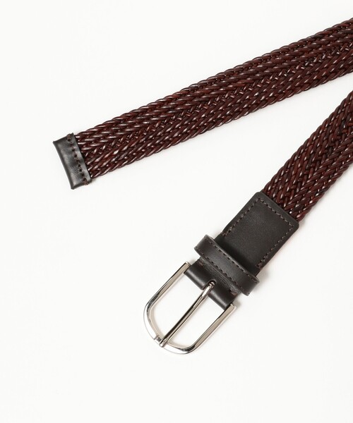 L'arcobaleno（ラルコバレーノ）の「【別注】L'arcobaleno / レザー メッシュベルト（ベルト・メンズ・ブラウン/その他/ブラック・90cm/95cm/85cm/80ｃｍ）」の8枚目の写真