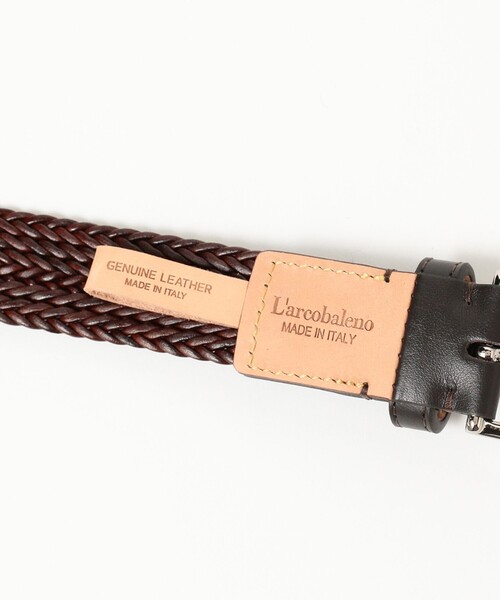 L'arcobaleno（ラルコバレーノ）の「【別注】L'arcobaleno / レザー メッシュベルト（ベルト・メンズ・ブラウン/その他/ブラック・90cm/95cm/85cm/80ｃｍ）」の9枚目の写真