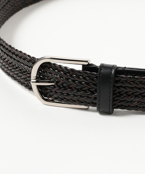 L'arcobaleno（ラルコバレーノ）の「【別注】L'arcobaleno / レザー メッシュベルト（ベルト・メンズ・ブラウン/その他/ブラック・90cm/95cm/85cm/80ｃｍ）」の10枚目の写真