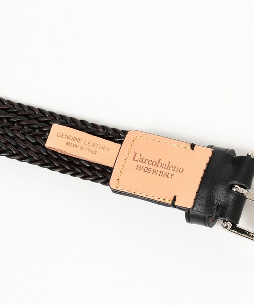 L'arcobaleno（ラルコバレーノ）の「【別注】L'arcobaleno / レザー メッシュベルト（ベルト・メンズ・ブラウン/その他/ブラック・90cm/95cm/85cm/80ｃｍ）」の12枚目の写真