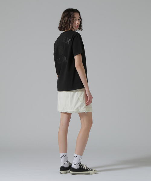 AVIREX(アヴィレックス)の「《50th Anniversary》LEATHER PATCHED VARSITY T-SHIRT/レザーパッチド バーシティーTシャツ(Tシャツ/カットソー・レディース・ホワイト/ブラック/ネイビー・F)」の21枚目の写真