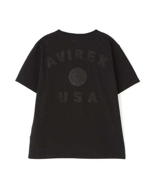 AVIREX(アヴィレックス)の「《50th Anniversary》LEATHER PATCHED VARSITY T-SHIRT/レザーパッチド バーシティーTシャツ(Tシャツ/カットソー・レディース・ホワイト/ブラック/ネイビー・F)」の22枚目の写真