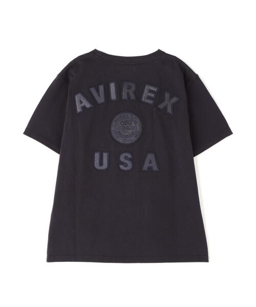 50th Anniversary》LEATHER PATCHED VARSITY T-SHIRT/レザー