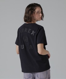 《50th Anniversary》LEATHER PATCHED VARSITY T-SHIRT/レザーパッチド バーシティーTシャツ