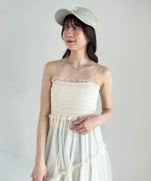 Heather(ヘザー)の「シアーシャーリングキャミワンピース 323371(ワンピース・レディース・ブラック系その他/アイボリー/ミント・FREE)」の20枚目の写真