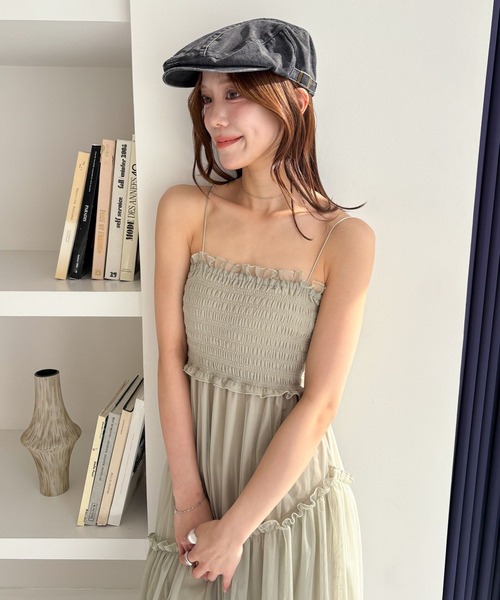 Heather(ヘザー)の「シアーシャーリングキャミワンピース 323371(ワンピース・レディース・ブラック系その他/アイボリー/ミント・FREE)」の15枚目の写真