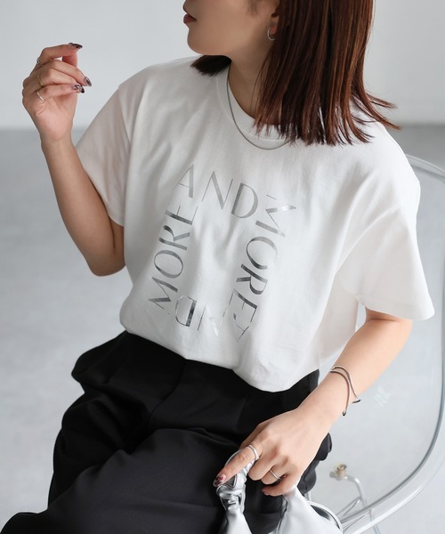 セール】スクエアロゴプリント半袖Tシャツ（Tシャツ/カットソー