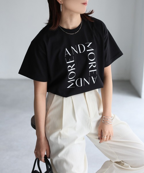 セール】スクエアロゴプリント半袖Tシャツ（Tシャツ/カットソー