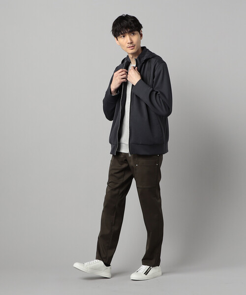 COMME CA MEN（コムサメン）の「エアリークッションナイロンジャージー フーディーブルゾン（パーカー・メンズ・チャコールグレー/ブラック・M/L）」の11枚目の写真