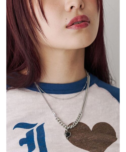 jouetie（ジュエティ）の「ハートモチーフレイヤードネックレス（ネックレス・レディース・ゴールド/シルバー・FREE）」の2枚目の写真