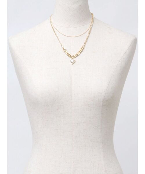 jouetie（ジュエティ）の「ハートモチーフレイヤードネックレス（ネックレス・レディース・ゴールド/シルバー・FREE）」の10枚目の写真