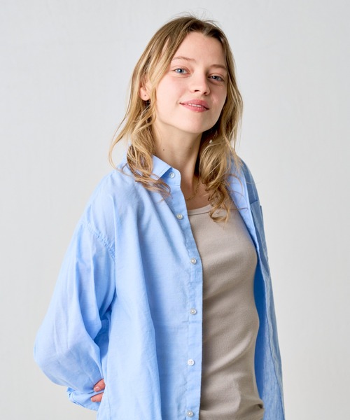 COLONY 2139（コロニートゥーワンスリーナイン）の「先染めシャンブレーレギュラーカラーシャツ（シャツ/ブラウス・メンズ・サックスブルー/ネイビー/グレー・SMALL/LARGE/MEDIUM）」の13枚目の写真