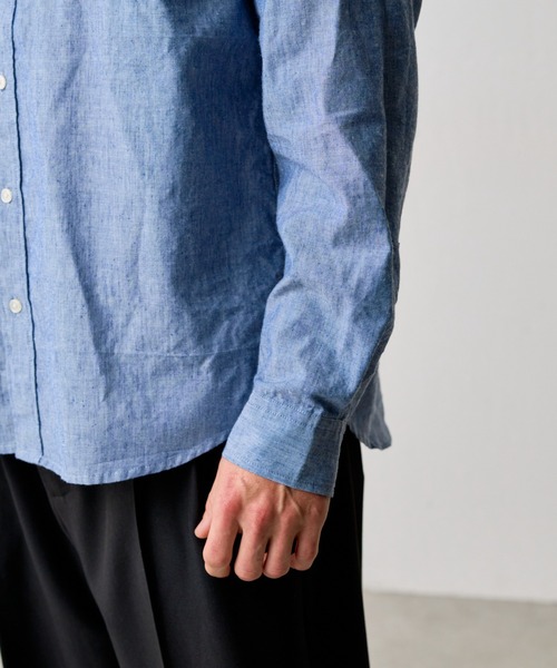 COLONY 2139（コロニートゥーワンスリーナイン）の「先染めシャンブレーレギュラーカラーシャツ（シャツ/ブラウス・メンズ・サックスブルー/ネイビー/グレー・SMALL/LARGE/MEDIUM）」の18枚目の写真