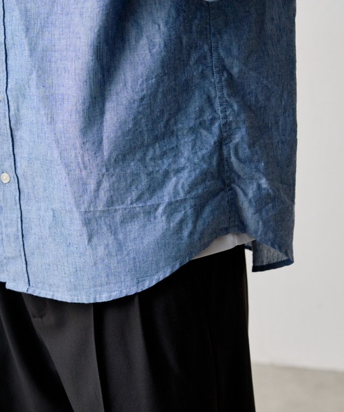 COLONY 2139（コロニートゥーワンスリーナイン）の「先染めシャンブレーレギュラーカラーシャツ（シャツ/ブラウス・メンズ・サックスブルー/ネイビー/グレー・SMALL/LARGE/MEDIUM）」の19枚目の写真